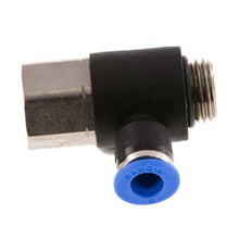 6mm x G1/4'' Winkel-Steckverschraubung mit Außen-Innengewinde Messing/PA 66 NBR [2 Stück]