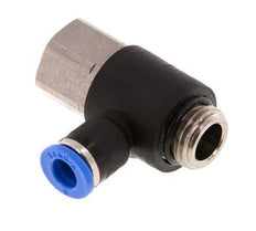 6mm x G1/4'' Winkel-Steckverschraubung mit Außen-Innengewinde Messing/PA 66 NBR [2 Stück]