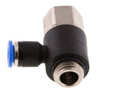 6mm x G1/4'' Winkel-Steckverschraubung mit Außen-Innengewinde Messing/PA 66 NBR [2 Stück]