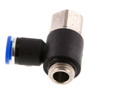 8mm x G1/4'' Winkel-Steckverschraubung mit Außen-Innengewinde Messing/PA 66 NBR [2 Stück]