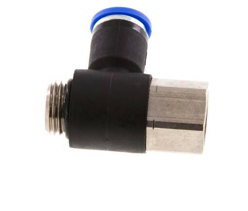 8mm x G1/4'' Winkel-Steckverschraubung mit Außen-Innengewinde Messing/PA 66 NBR [2 Stück]