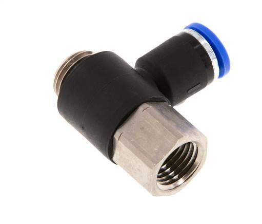 8mm x G1/4'' Winkel-Steckverschraubung mit Außen-Innengewinde Messing/PA 66 NBR [2 Stück]