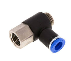 8mm x G1/4'' Winkel-Steckverschraubung mit Außen-Innengewinde Messing/PA 66 NBR [2 Stück]