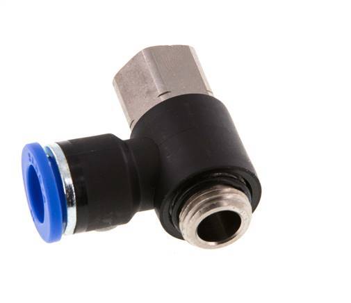 10mm x G1/4'' Winkel-Steckverschraubung mit Außen-Innengewinde Messing/PA 66 NBR [2 Stück]