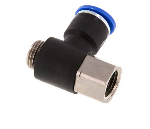 10mm x G1/4'' Winkel-Steckverschraubung mit Außen-Innengewinde Messing/PA 66 NBR [2 Stück]