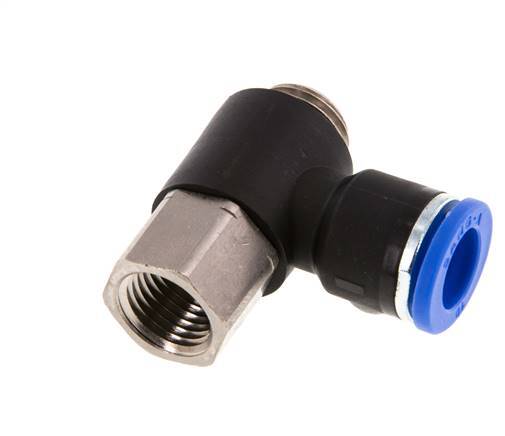 10mm x G1/4'' Winkel-Steckverschraubung mit Außen-Innengewinde Messing/PA 66 NBR [2 Stück]