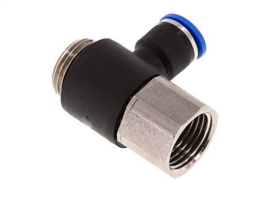 10mm x G1/2'' Winkel-Steckverschraubung mit Außen-Innengewinde Messing/PA 66 NBR