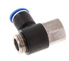 12mm x G1/2'' Elbow Push-in Fitting with Male-Female Threads Brass/PA 66 NBR