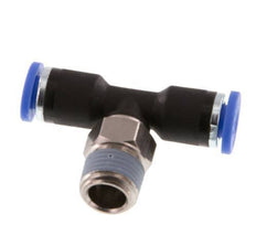 4mm x R1/8'' Inline T-Steckverschraubung mit Außengewinde Messing/PA 66 NBR drehbar [2 Stück]