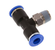 6mm x R1/8'' Inline T-Steckverschraubung mit Außengewinde Messing/PA 66 NBR drehbar [2 Stück]