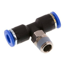 6mm x R1/8'' Inline T-Steckverschraubung mit Außengewinde Messing/PA 66 NBR drehbar [2 Stück]