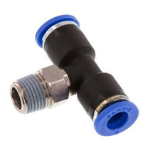 6mm x R1/8'' Inline T-Steckverschraubung mit Außengewinde Messing/PA 66 NBR drehbar [2 Stück]