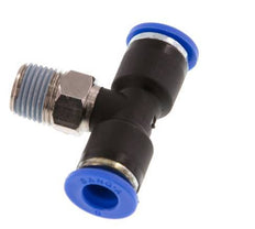 6mm x R1/8'' Inline T-Steckverschraubung mit Außengewinde Messing/PA 66 NBR drehbar [2 Stück]
