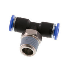 6mm x R1/4'' Inline T-Steckverschraubung mit Außengewinde Messing/PA 66 NBR drehbar [2 Stück]