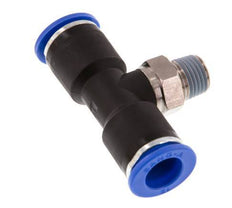 12mm x R1/4'' Inline T-Stück Steckverschraubung mit Außengewinde Messing/PA 66 NBR drehbar