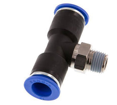12mm x R1/4'' Inline T-Stück Steckverschraubung mit Außengewinde Messing/PA 66 NBR drehbar