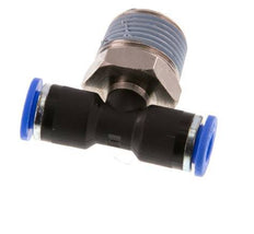 6mm x R3/8'' Inline T-Steckverschraubung mit Außengewinde Messing/PA 66 NBR drehbar [2 Stück]