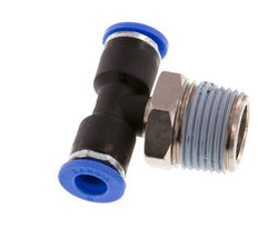 6mm x R3/8'' Inline T-Steckverschraubung mit Außengewinde Messing/PA 66 NBR drehbar [2 Stück]