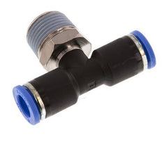 8mm x R3/8'' Inline T-Steckverschraubung mit Außengewinde Messing/PA 66 NBR drehbar [2 Stück]