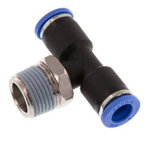 8mm x R3/8'' Inline T-Steckverschraubung mit Außengewinde Messing/PA 66 NBR drehbar [2 Stück]