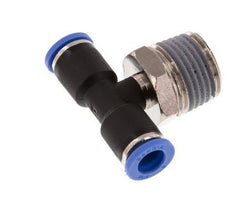 8mm x R1/2'' Inline T-Stück Steckverschraubung mit Außengewinde Messing/PA 66 NBR drehbar