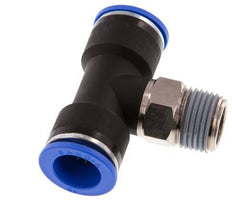 16mm x R1/2'' Inline-T-Stück Steckverschraubung mit Außengewinde Messing/PA 66 NBR drehbar