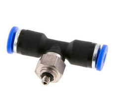 3mm x M 3 Inline T-Stück Steckverschraubung mit Außengewinde Stahl/PA 66 NBR drehbar [2 Stück]