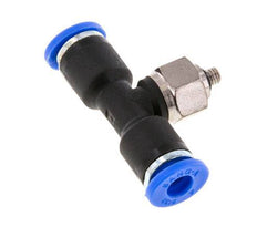 4mm x M 3 Inline T-Stück Steckverschraubung mit Außengewinde Stahl/PA 66 NBR drehbar [2 Stück]