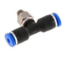 3mm x M 5 Inline T-Stück Steckverschraubung mit Außengewinde Messing/PA 66 NBR drehbar [2 Stück]