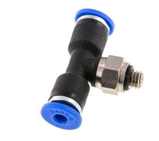 3mm x M 5 Inline T-Stück Steckverschraubung mit Außengewinde Messing/PA 66 NBR drehbar [2 Stück]