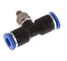 6mm x M 5 Inline T-Stück Steckverschraubung mit Außengewinde Messing/PA 66 NBR drehbar [2 Stück]