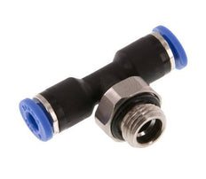 4mm x G1/8'' Inline T-Steckverschraubung mit Außengewinde Messing/PA 66 NBR drehbar [2 Stück]