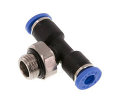 4mm x G1/8'' Inline T-Steckverschraubung mit Außengewinde Messing/PA 66 NBR drehbar [2 Stück]