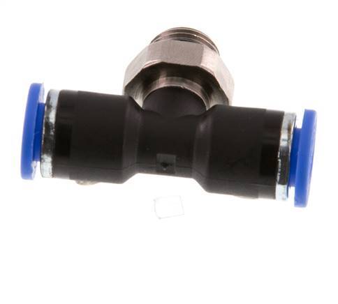 6mm x G1/8'' Inline T-Steckverschraubung mit Außengewinde Messing/PA 66 NBR drehbar [2 Stück]