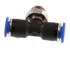 6mm x G1/8'' Inline T-Steckverschraubung mit Außengewinde Messing/PA 66 NBR drehbar [2 Stück]