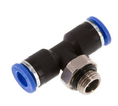 6mm x G1/8'' Inline Tee Push-in Fitting with Male Threads Brass/PA 66 NBR Rotatable [2 Pieces]