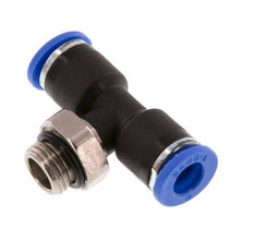 6mm x G1/8'' Inline T-Steckverschraubung mit Außengewinde Messing/PA 66 NBR drehbar [2 Stück]