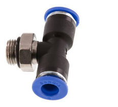 6mm x G1/8'' Inline T-Steckverschraubung mit Außengewinde Messing/PA 66 NBR drehbar [2 Stück]