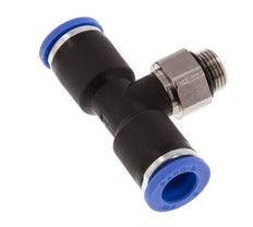 8mm x G1/8'' Inline Tee Push-in Fitting with Male Threads Brass/PA 66 NBR Rotatable [2 Pieces]