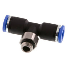 8mm x G1/8'' Inline T-Steckverschraubung mit Außengewinde Messing/PA 66 NBR drehbar [2 Stück]