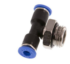 4mm x G1/4'' Inline T-Stück Steckverschraubung mit Außengewinde Messing/PA 66 NBR drehbar [2 Stück]