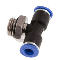 6mm x G1/4'' Inline T-Stück Steckverschraubung mit Außengewinde Messing/PA 66 NBR drehbar [2 Stück]