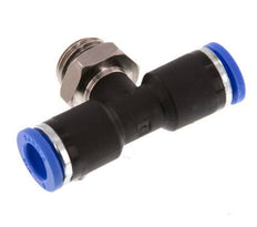 8mm x G1/4'' Inline T-Steckverschraubung mit Außengewinde Messing/PA 66 NBR drehbar [2 Stück]