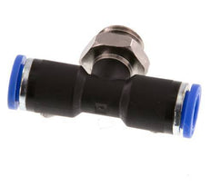 8mm x G1/4'' Inline Tee Push-in Fitting with Male Threads Brass/PA 66 NBR Rotatable [2 Pieces]