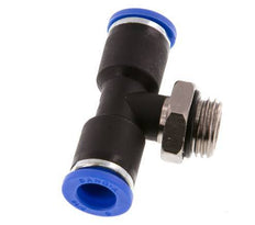 8mm x G1/4'' Inline T-Steckverschraubung mit Außengewinde Messing/PA 66 NBR drehbar [2 Stück]