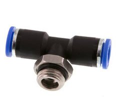 8mm x G1/4'' Inline Tee Push-in Fitting with Male Threads Brass/PA 66 NBR Rotatable [2 Pieces]
