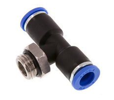 8mm x G1/4'' Inline T-Steckverschraubung mit Außengewinde Messing/PA 66 NBR drehbar [2 Stück]