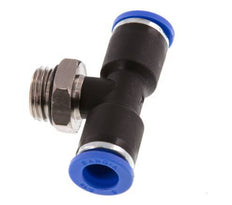 8mm x G1/4'' Inline T-Steckverschraubung mit Außengewinde Messing/PA 66 NBR drehbar [2 Stück]