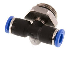 6mm x G3/8'' Inline T-Steckverschraubung mit Außengewinde Messing/PA 66 NBR drehbar [2 Stück]