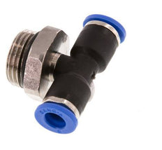 6mm x G3/8'' Inline T-Steckverschraubung mit Außengewinde Messing/PA 66 NBR drehbar [2 Stück]